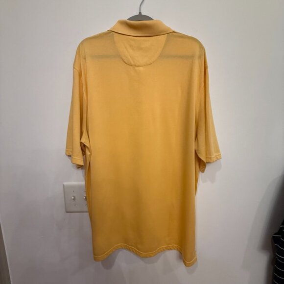 Saddlebred 2XLT Big & Tall Polo Shirt Men's Yellow Short Sleeve Cotton Blend - Picture 3 of 4
